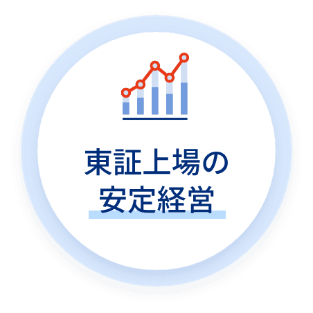 東証上場の安定経営